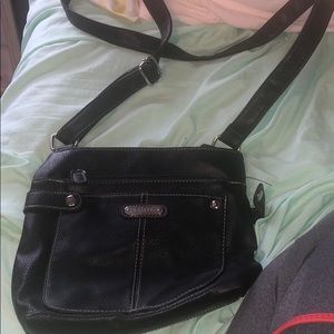 plain black satchel